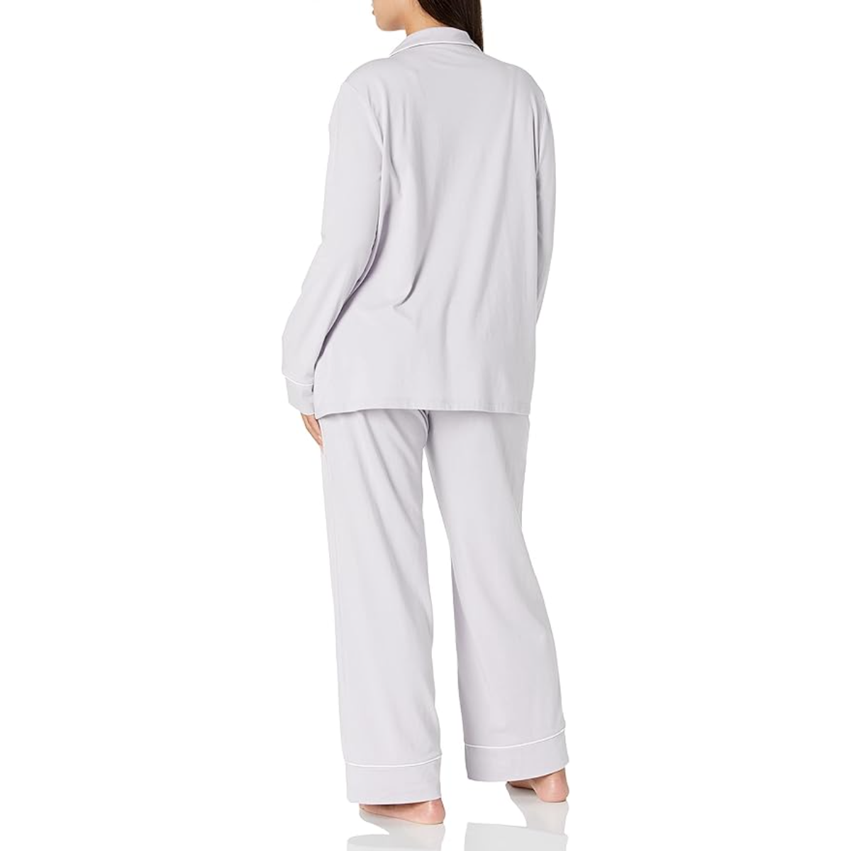 Long Sleeve Button Down Pajama Set With Adjustable Pants