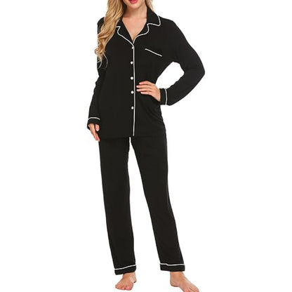 Long Sleeve Button Down Lounge Wear Set