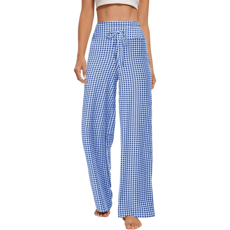 Plaid Drawstring Pajama Pants