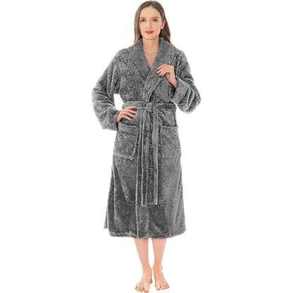 Ultra Soft Fluffy Plush Bathrobe