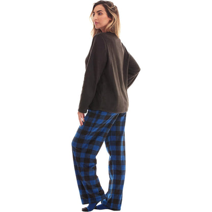 Plaid Pajama Set With Matching Socks