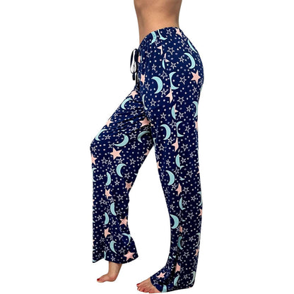 Celestial Moon And Stars Print Pajama Pants