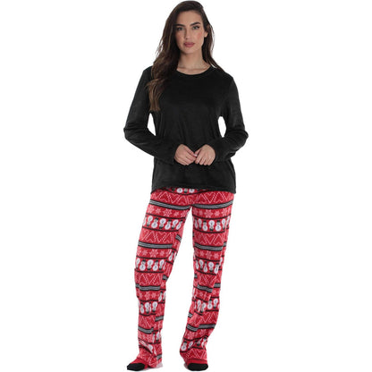 Printed Pajama Set With Matching Socks