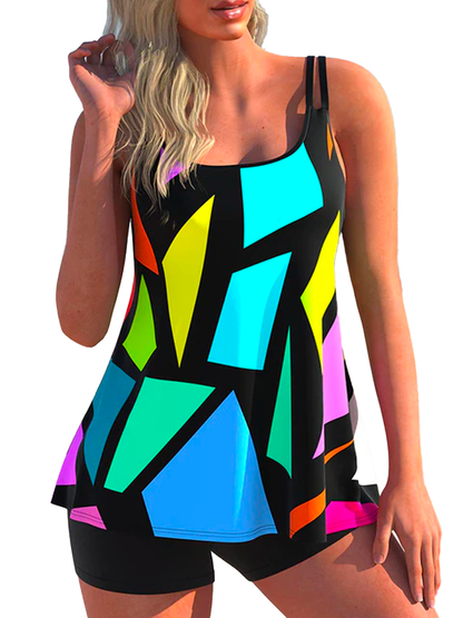 Geometric Print Swimsuit