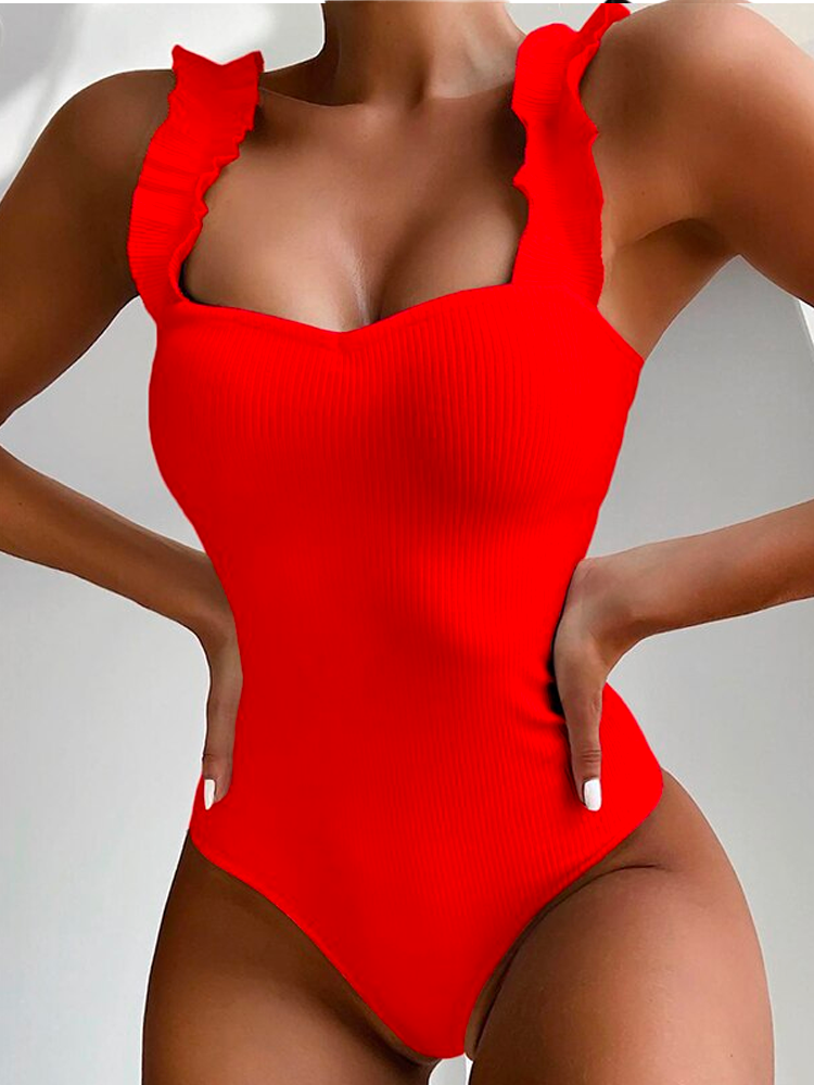 Ruffle Swimwear Bodysuit