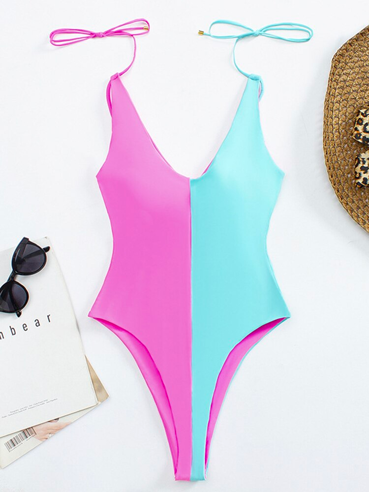 Padded Tie-Dye Print One Piece Swimwear