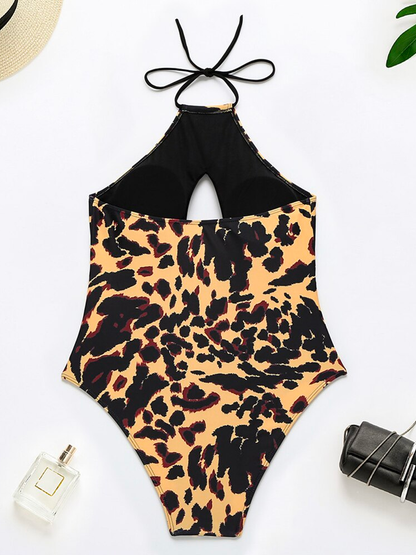 Monokini Leopard Print One Piece