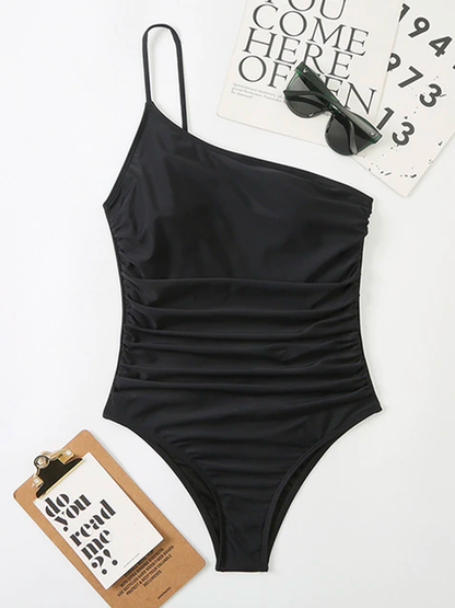 Female Pleated Bodysuit Bathing