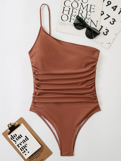 Female Pleated Bodysuit Bathing