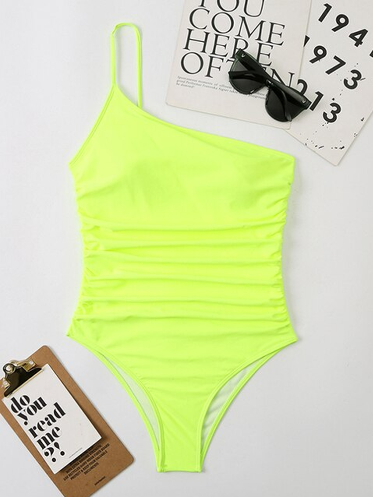 Female Pleated Bodysuit Bathing