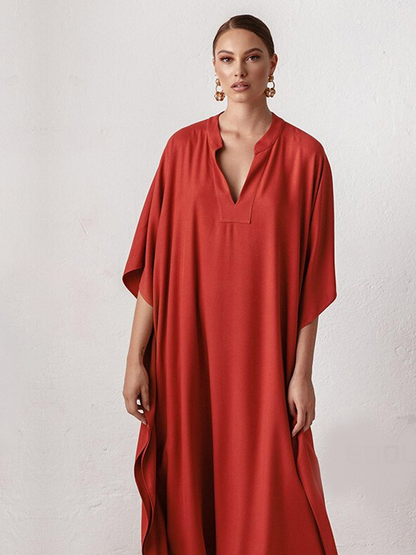 Long Solid Color Kaftan for Women