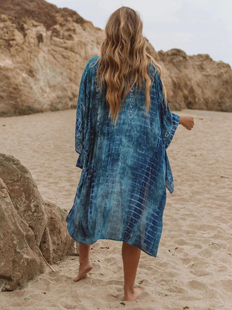 Blue Print Beach Cover Up