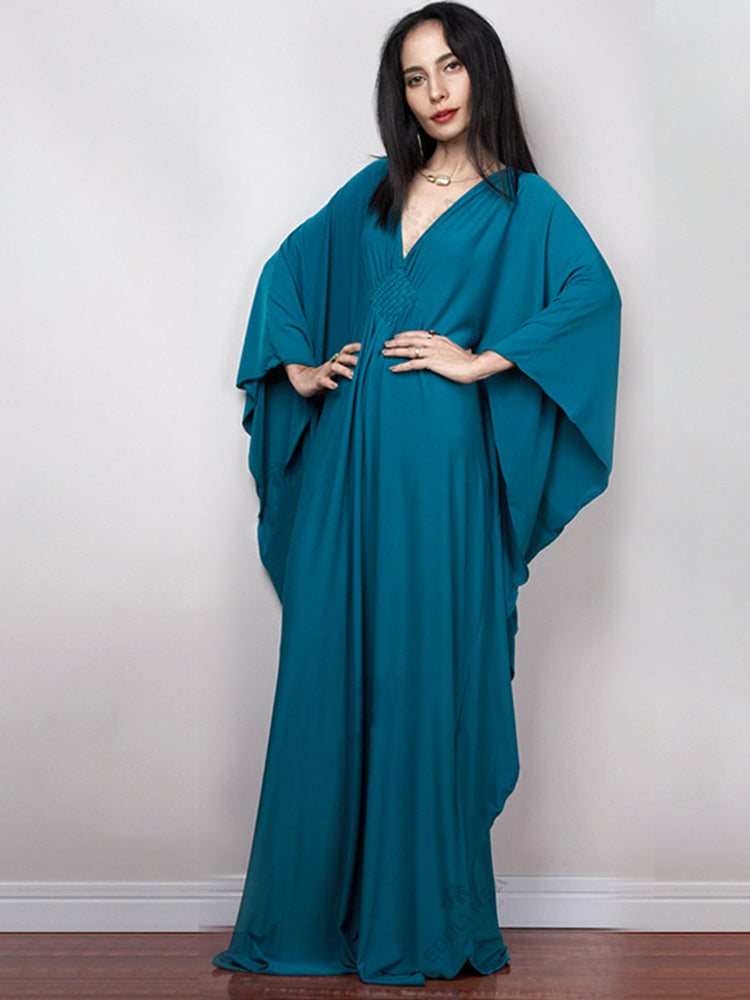 The Diamond Kaftan | V Neck Batwing Sleeve Kaftan | Swimsuit Coverup