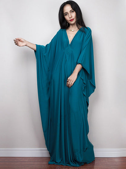 The Diamond Kaftan | V Neck Batwing Sleeve Kaftan | Swimsuit Coverup