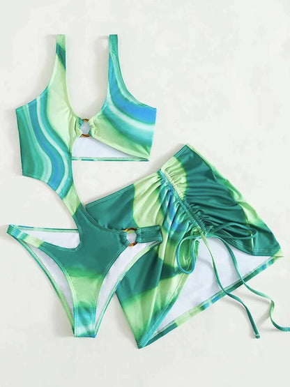 The Beach Print One Piece Swimsuit