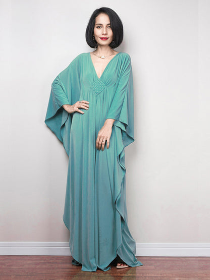 The Diamond Kaftan | V Neck Batwing Sleeve Kaftan | Swimsuit Coverup