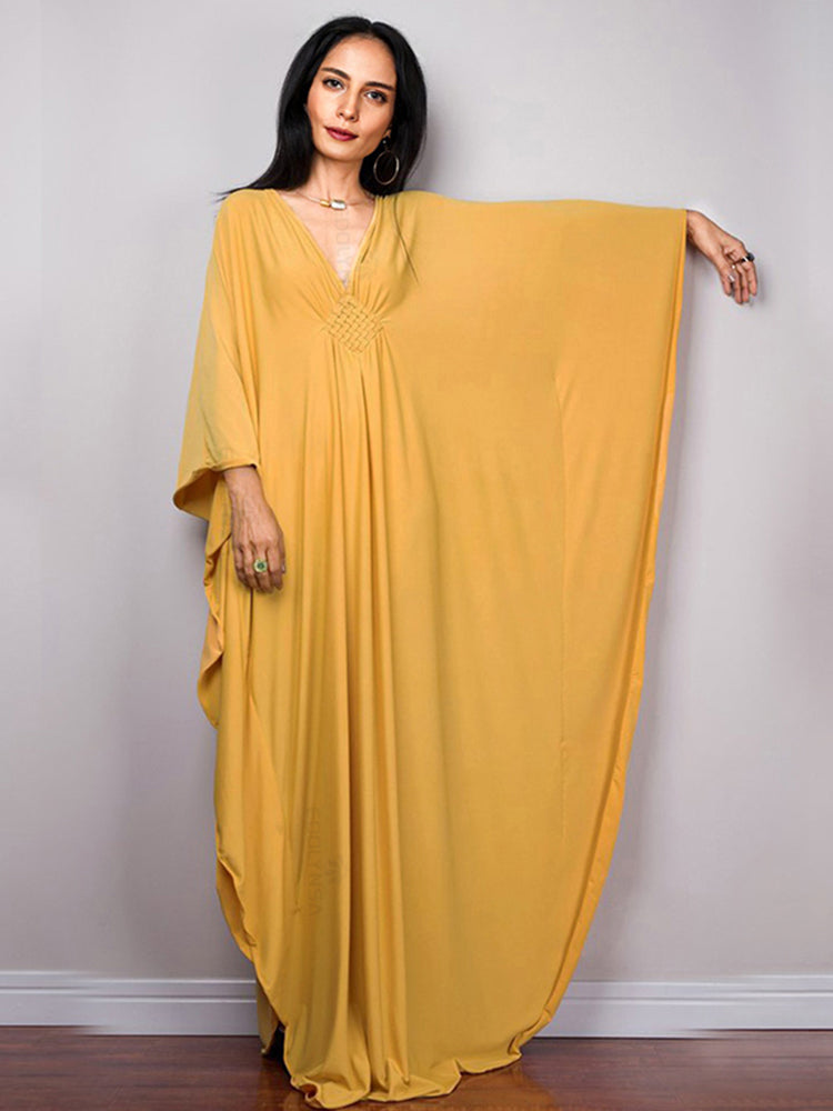 The Diamond Kaftan | V Neck Batwing Sleeve Kaftan | Swimsuit Coverup