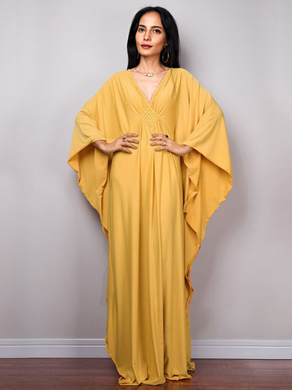 The Diamond Kaftan | V Neck Batwing Sleeve Kaftan | Swimsuit Coverup