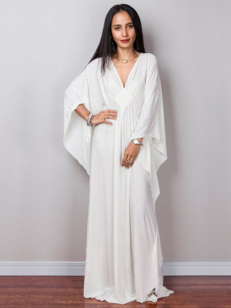 The Diamond Kaftan | V Neck Batwing Sleeve Kaftan | Swimsuit Coverup