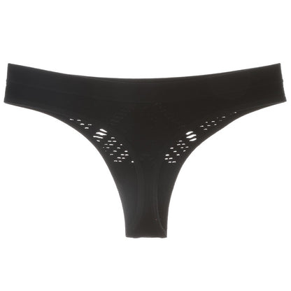 Hollow Out Mesh Thong For Women