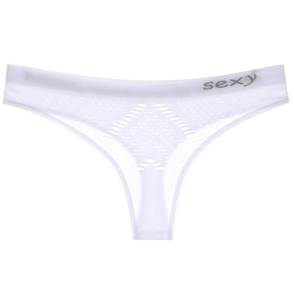 Hollow Out Mesh Thong For Women