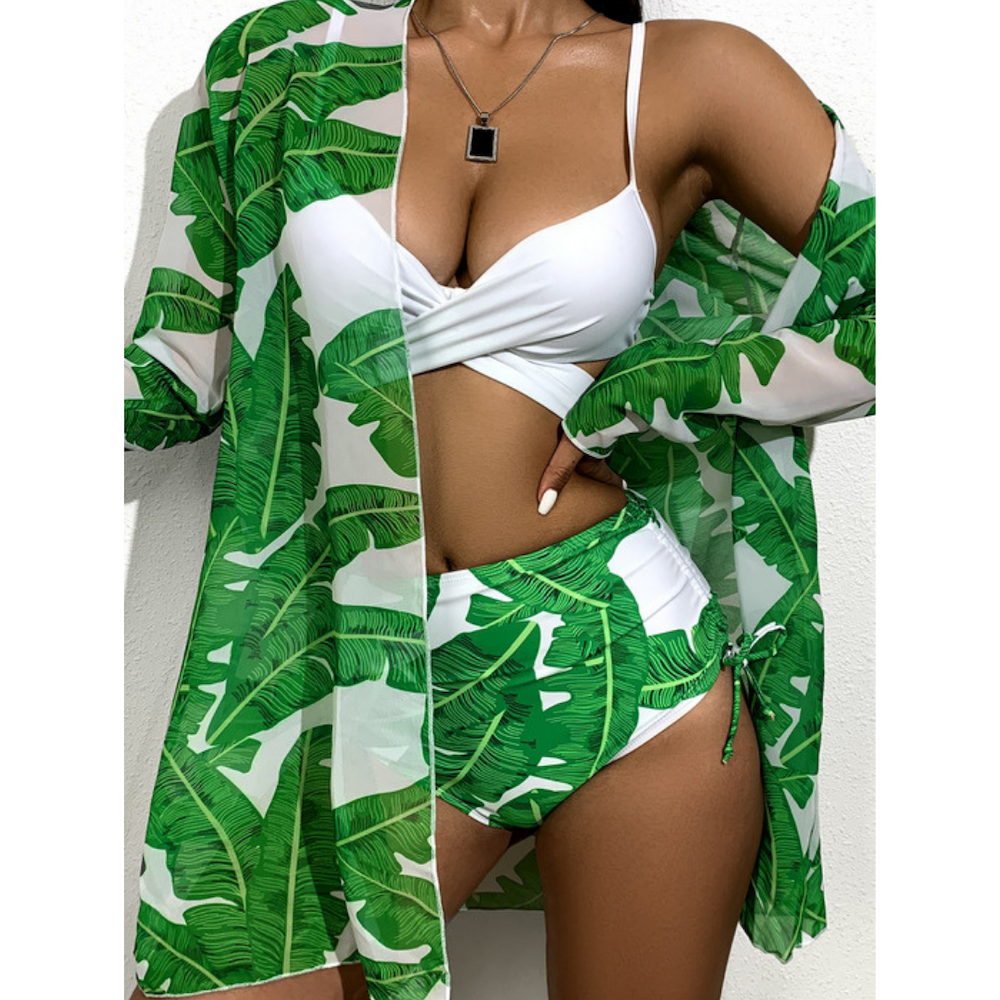 Printed Split Swimsuit