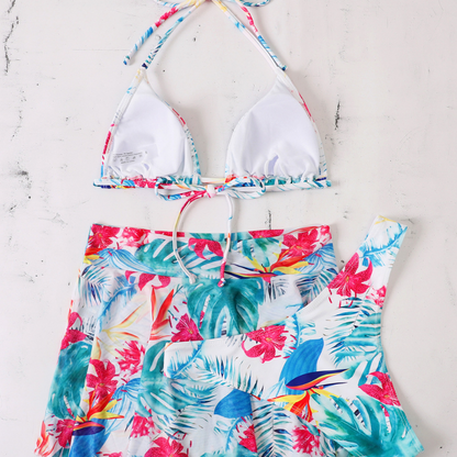 Hawaiian Print Skirt Bottom Bikini