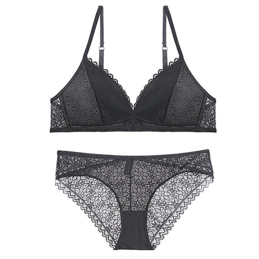 Ultra-Thin Cotton Bralette And Panty Set