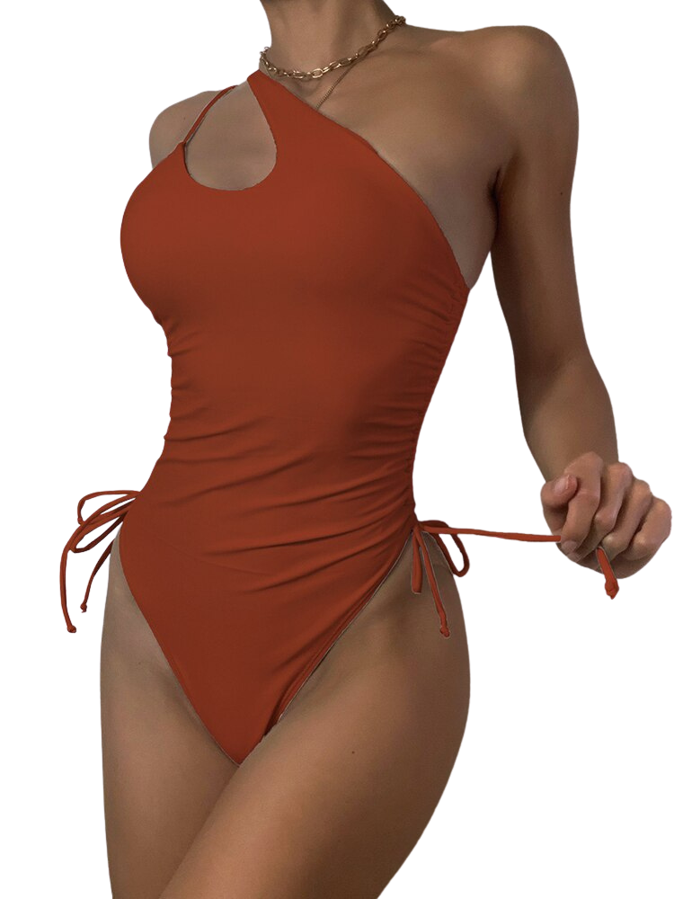 Female One Shoulder Bathing One Piece