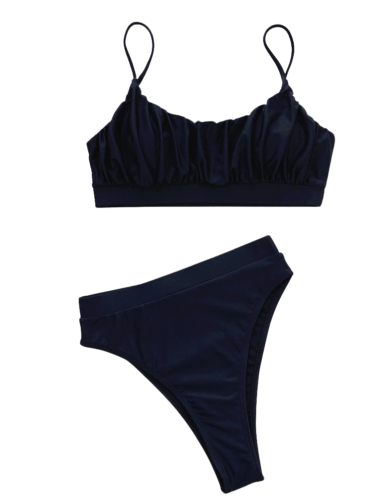 The Pleated High Waist Bikini