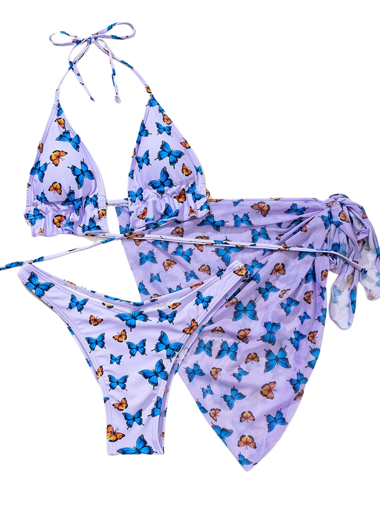 The Butterfly Color Print Bikini