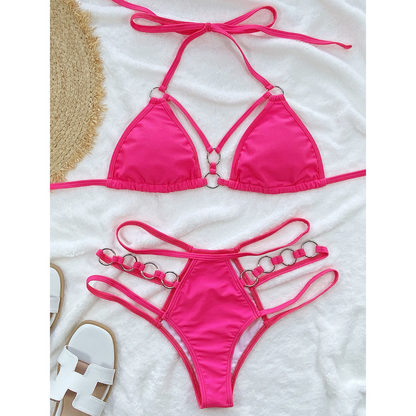 Triangle Bikini with Metal Rings