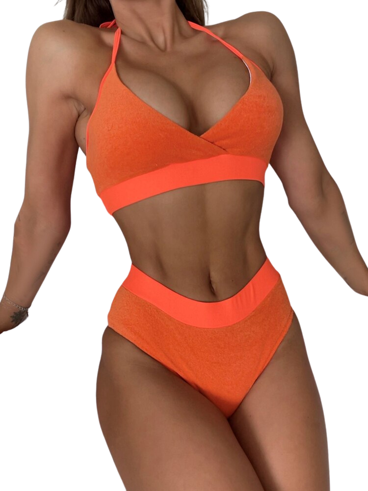 High Waist Cross Bikini Set