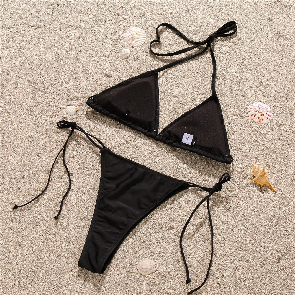 Diamond Crystal Bandage Bikini Set