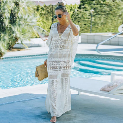 Pullover Blouse Long Cover Up Beach Dress