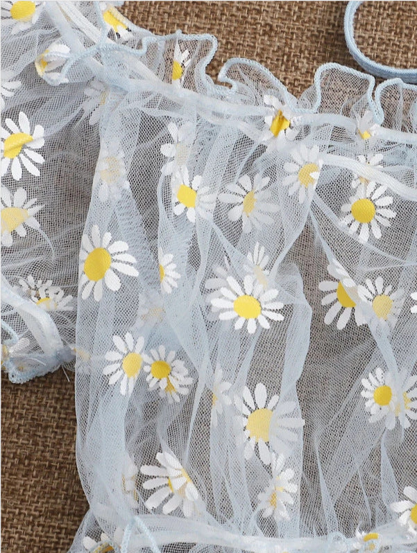 Dainty Two-Piece Daisy Lingerie