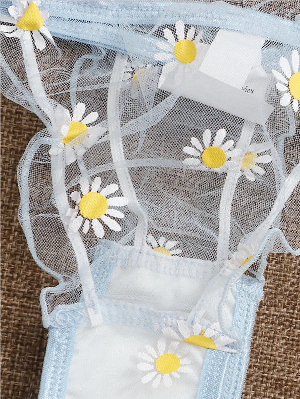 Dainty Two-Piece Daisy Lingerie