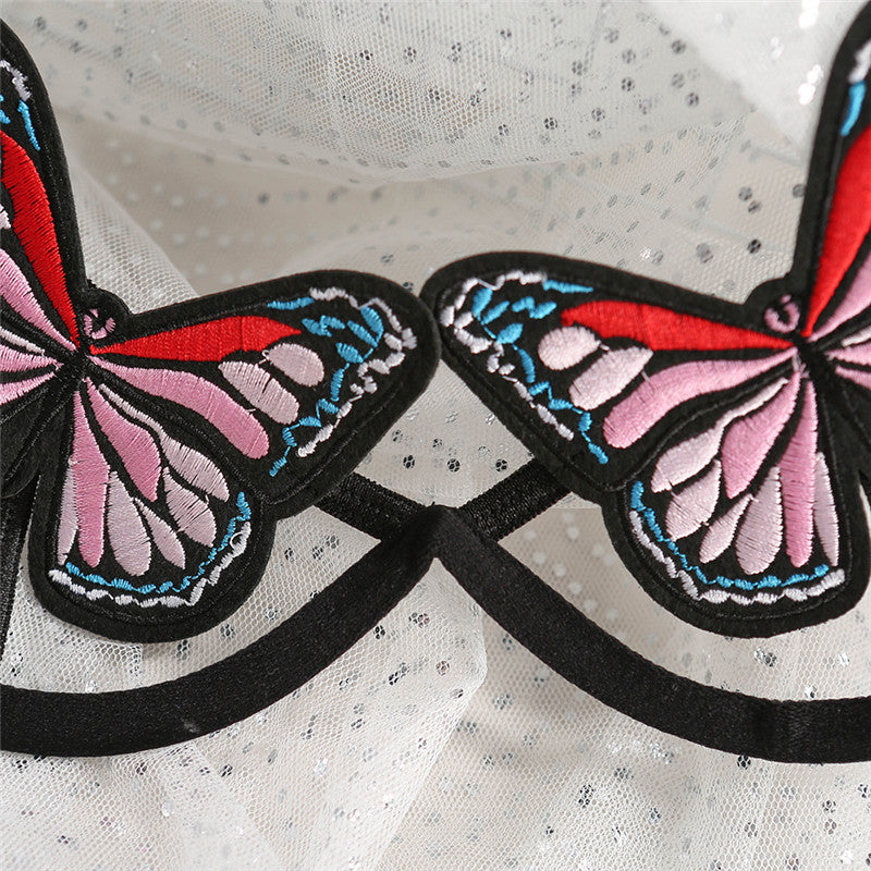 Precious Embroidered Butterfly Lingerie | 2 Piece Lingerie Set