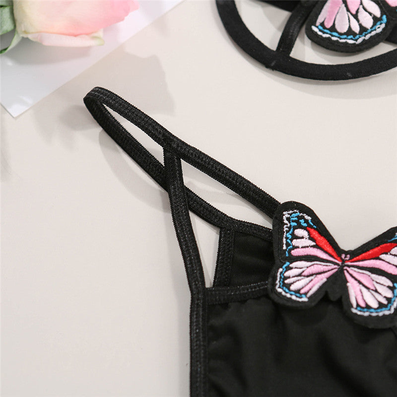 Precious Embroidered Butterfly Lingerie | 2 Piece Lingerie Set