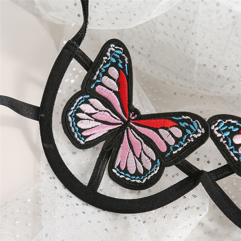 Precious Embroidered Butterfly Lingerie | 2 Piece Lingerie Set