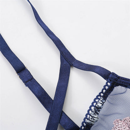 Blue Lovely Floral One Piece Underwear