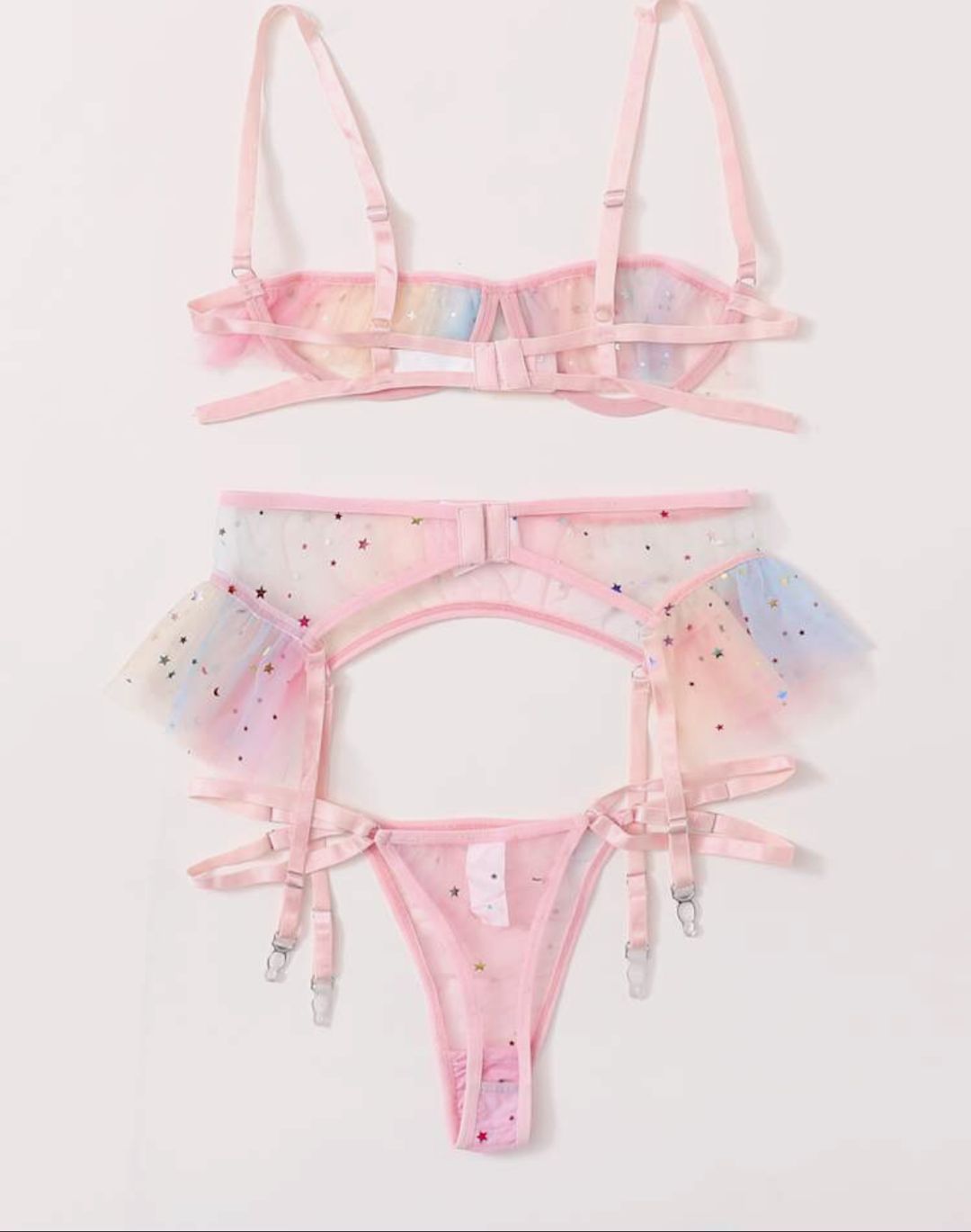 Rainbow Three-Piece Lingerie