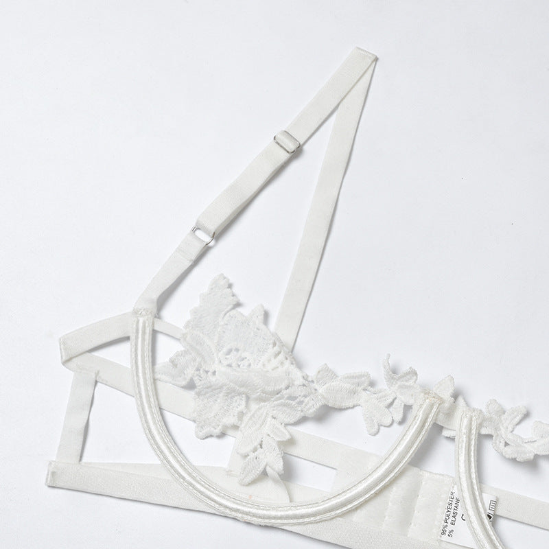 Delicate Hollowed-Out Flower Lingerie