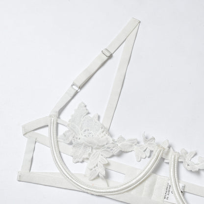 Delicate Hollowed-Out Flower Lingerie