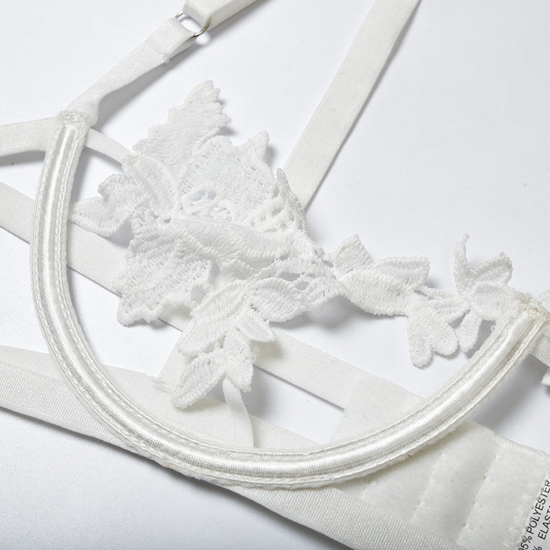 Delicate Hollowed-Out Flower Lingerie