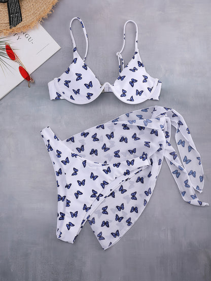 Butterfly Three-Piece Bikini