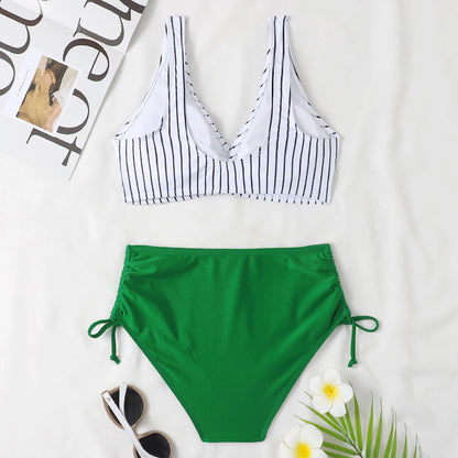 Split Cross Strap Swimsuit