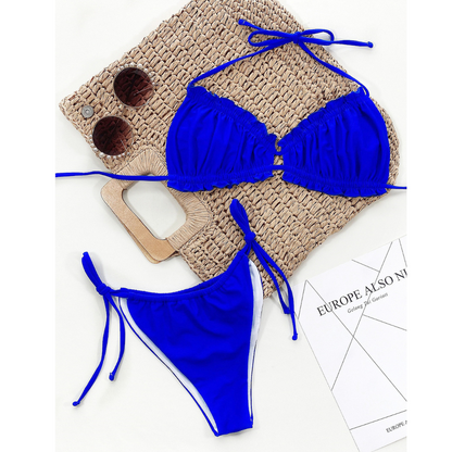 Solid Color Low-Waisted Bikini