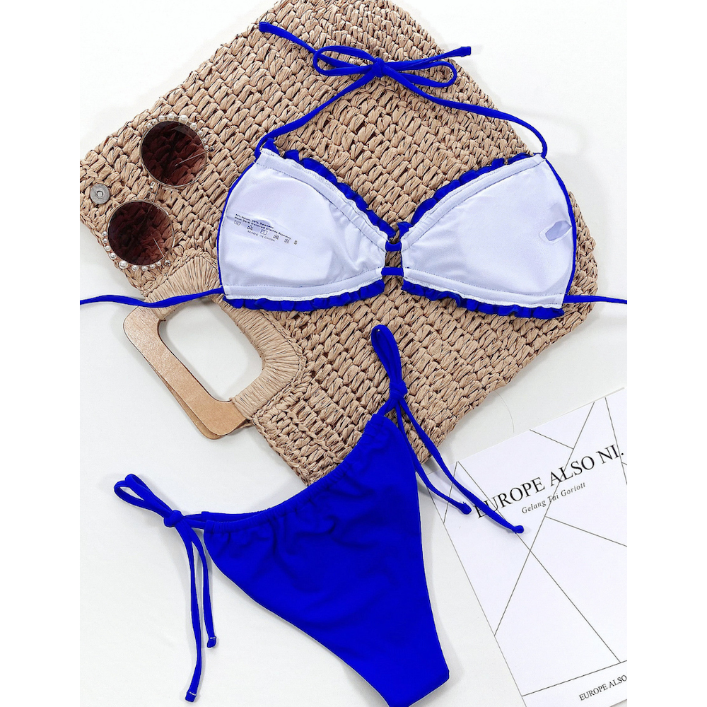 Solid Color Low-Waisted Bikini