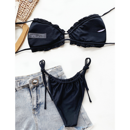 Solid Color Low-Waisted Bikini